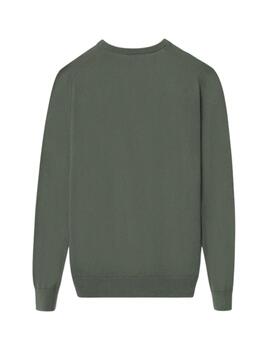 Silbon Jersey Liso Cuello Pico Verde Medio