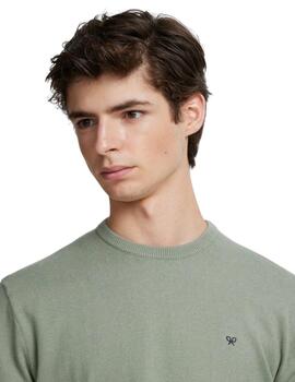 Silbon Jersey Liso Cuello Redondo Verde