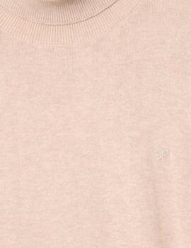 Silbon Jersey Liso Cuello Vuelto Beige