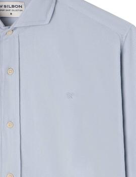 Silbon Camisa Sport Lisa Micropique Azul Claro