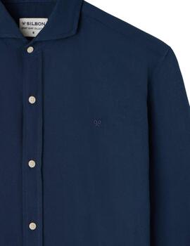 Silbon Camisa Sport Lisa Micropique Azul Marino