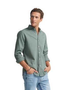 Silbon Camisa Sport Lisa Structure Verde Medio