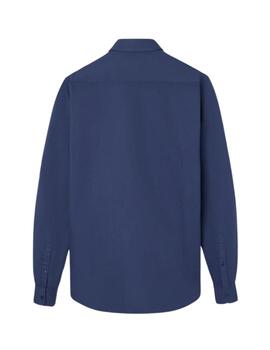 Sibon Camisa Sport Lisa Micropique Tono Azul Medio