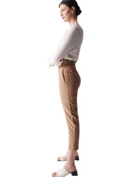 Salsa Pantalón Chino Cropped Slim Beige