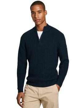 Pepe Jeans Punto Dean Mock Neck Dulwich Blue