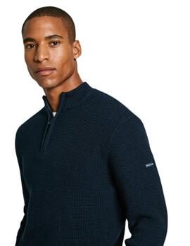 Pepe Jeans Punto Dean Mock Neck Dulwich Blue