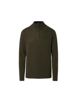 North Sails Half Zip 12Gg Knitwear  Forest Green