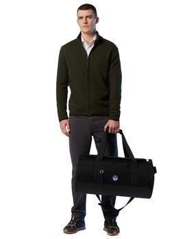 North Sails Full Zip 7Gg Knitwear  Forest Green