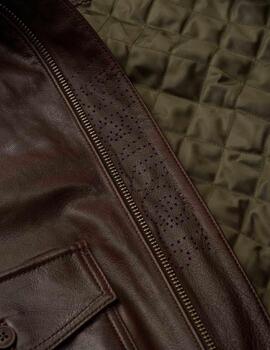 Blauer BOMBER CON CUELLO DE PIEL CHEITON Color Arabic Coffee