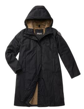 Blauer CHAQUETA LARGA CON INTERIOR DE PIEL ECO FAY Black