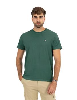 El Pulpo Camiseta Bordado Logo Contraste Verde Inglés 