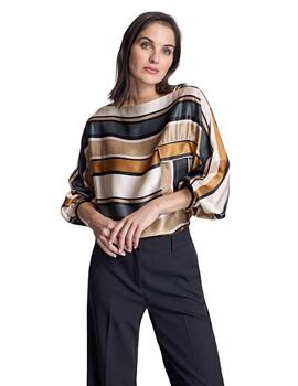 Alba Conde Blusa fluida de rayas