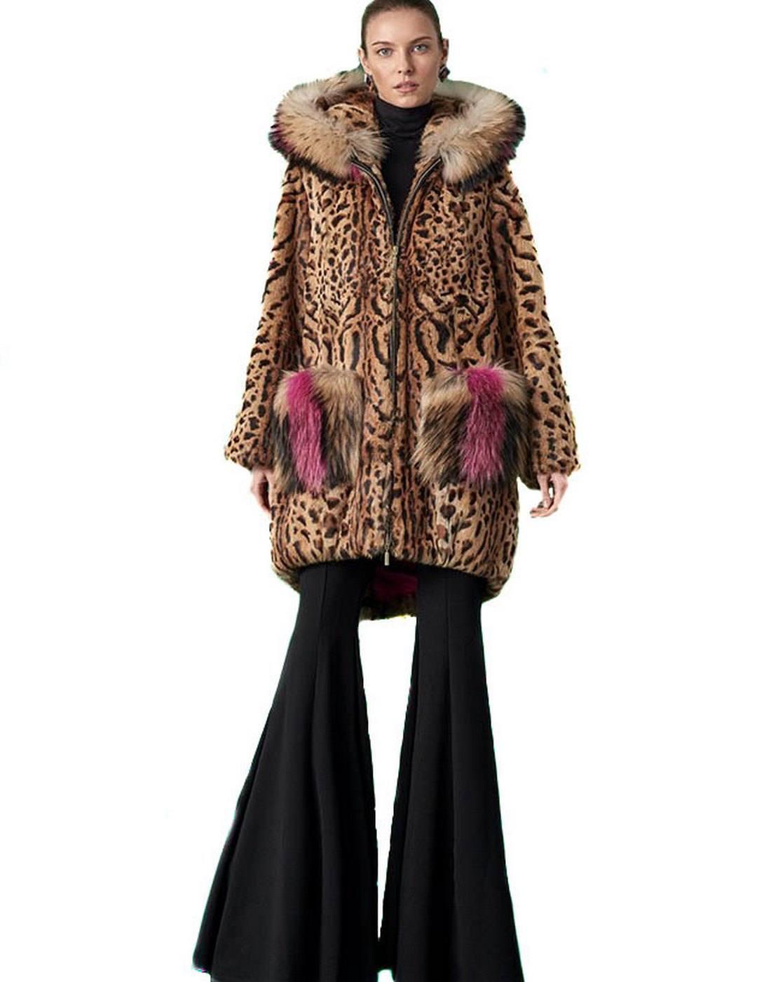 Abrigo Cyrana Furs Mod. Opalo Con Capucha Para Mujer