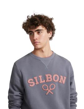 Silbon Sudadera Logo Raqueta Media Gris Oscuro