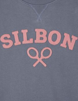 Silbon Sudadera Logo Raqueta Media Gris Oscuro