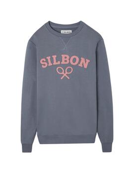 Silbon Sudadera Logo Raqueta Media Gris Oscuro