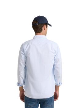 Sibon Camisa Sport Oxford Raya Celeste