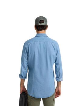 Silbon Camisa Sport Warm Jeans Azul Medio