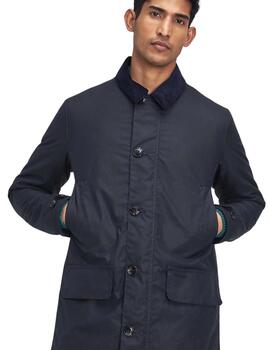 Barbour Chaqueta Barbour Wax Mac / Navy/Greenloch