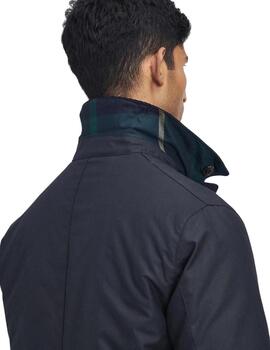 Barbour Chaqueta Barbour Wax Mac / Navy/Greenloch