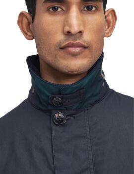 Barbour Chaqueta Barbour Wax Mac / Navy/Greenloch