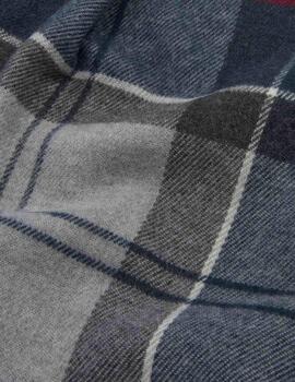 BARBOUR Galingale Tartan Scarf Blue Granite 