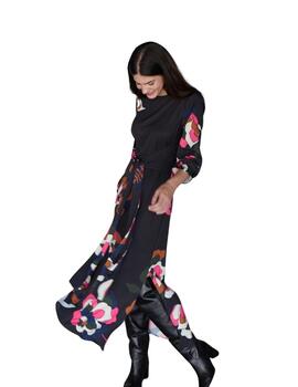 Vilagallo AGUSTINA FLORES BLACK PRINT