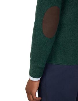 Hackett Punto Lambswool Fzip Forest Night Gr