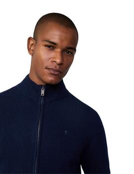 Hackett Punto Lambswool Fzip Midnight Blue