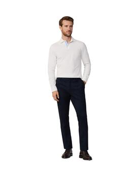 Hackett Polo Selvedge Placket Ls Winter White