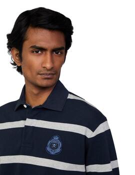 Hackett Polo Heritage Inch Str Rby Navy/Grey