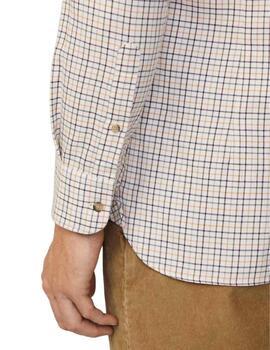 Hackett Camisa Brushed Tattersal Lt Mustard Yell