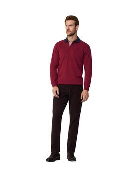 Hackett Polo Wvn Trim Rugby Winter Red