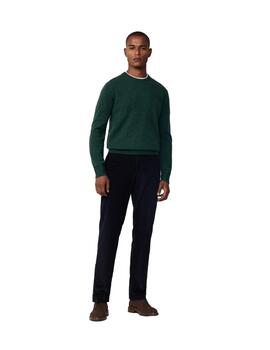 Hackett Punto Lambswool Crew Forest Night Gr