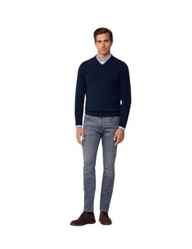 Hackett Punto Lambswool V Neck Midnight Blue