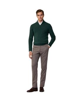 Hackett Punto Lambswool Hzip Forest Night Gr