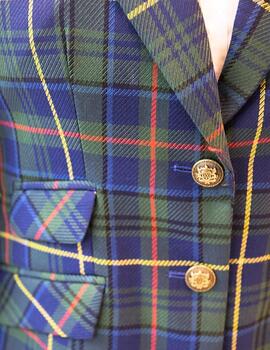 HENRY ARROWAY MARYLIN TRICOT TARTAN BLUE