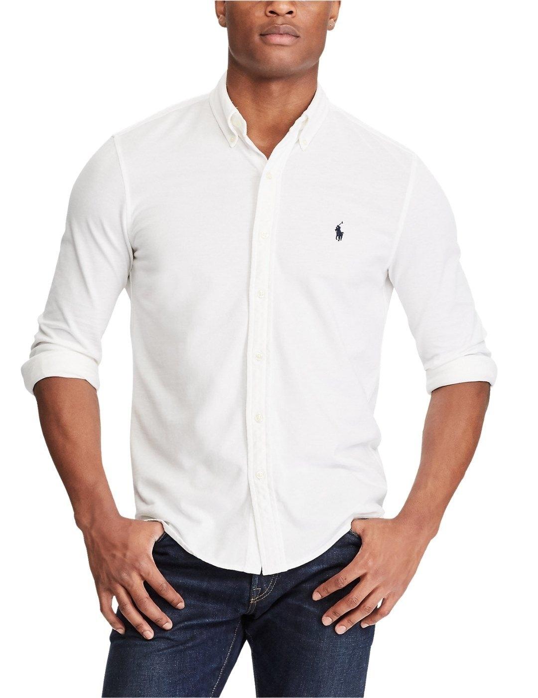 Ralph Lauren Camisa de piqué ultraligera Blanca