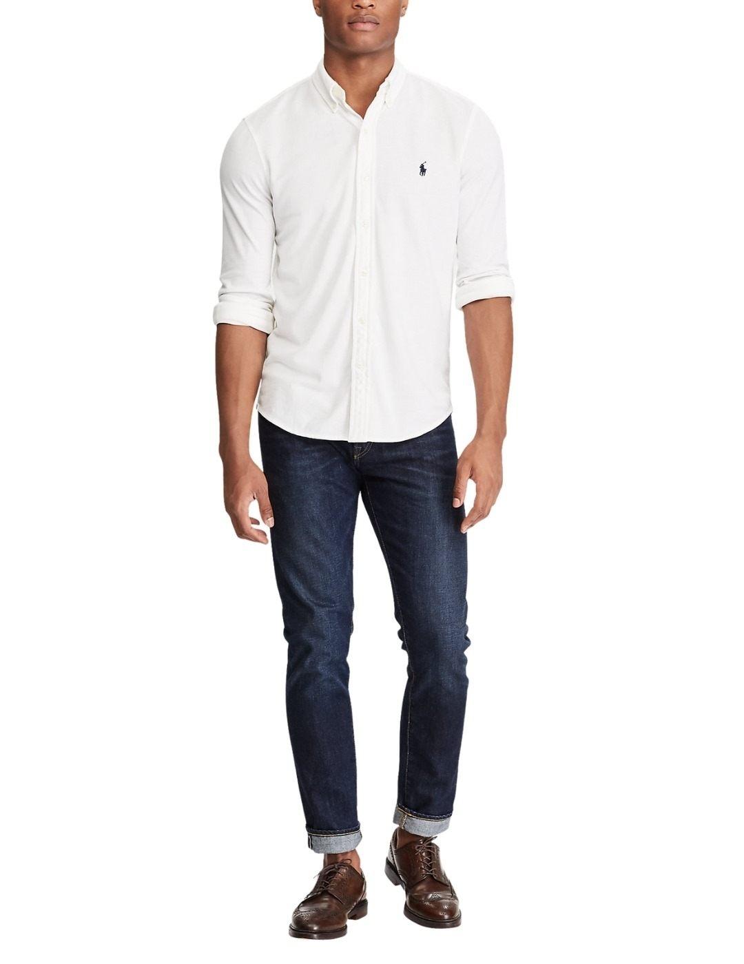 Ralph Lauren Camisa de piqué ultraligera Blanca