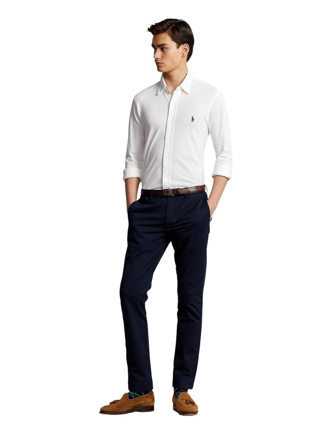 Ralph Lauren Camisa de piqué ultraligera Blanca