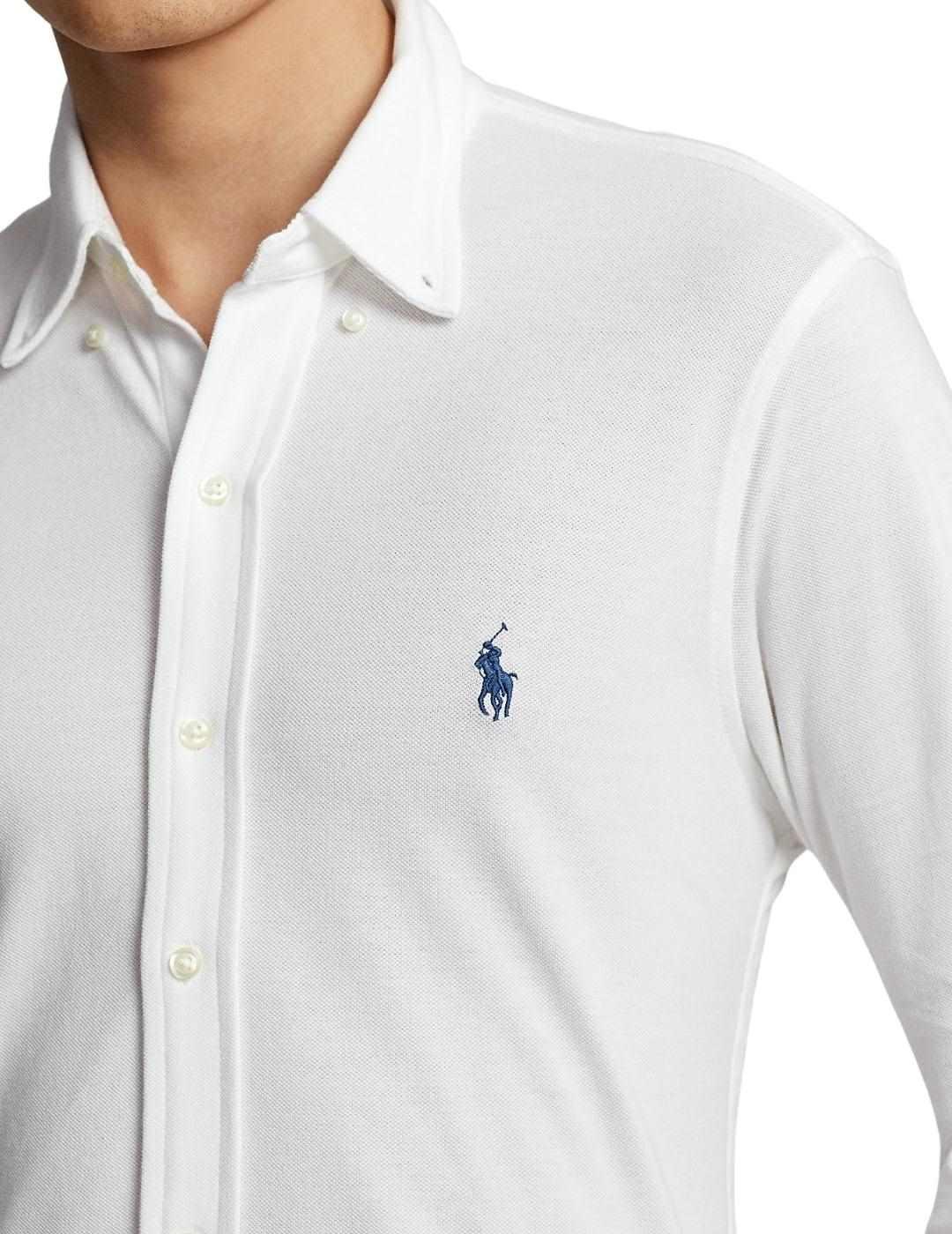 Ralph Lauren Camisa de piqué ultraligera Blanca