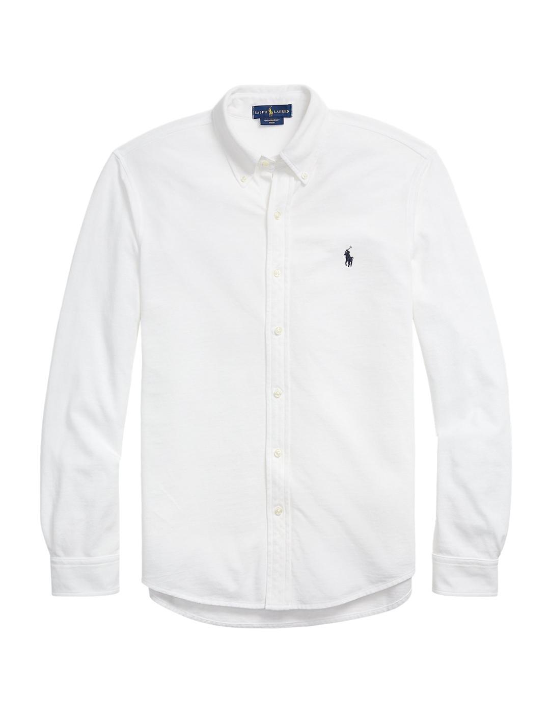 Ralph Lauren Camisa de piqué ultraligera Blanca