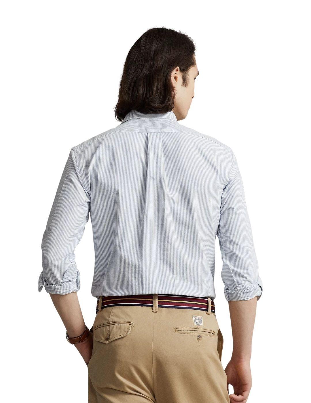 Ralph Lauren Camisa manga larga rayas azules