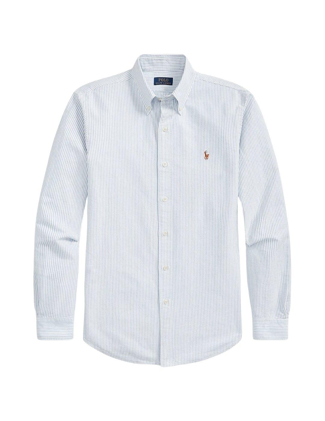 Ralph Lauren Camisa manga larga rayas azules