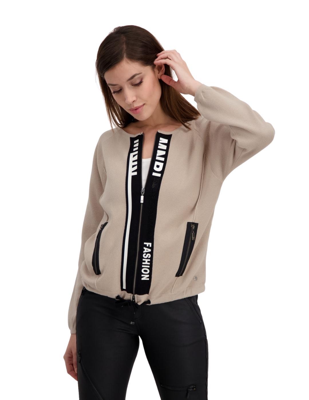 CHAQUETA DE ALGODÓN CON CREMALLERA Y BOLSILLOS