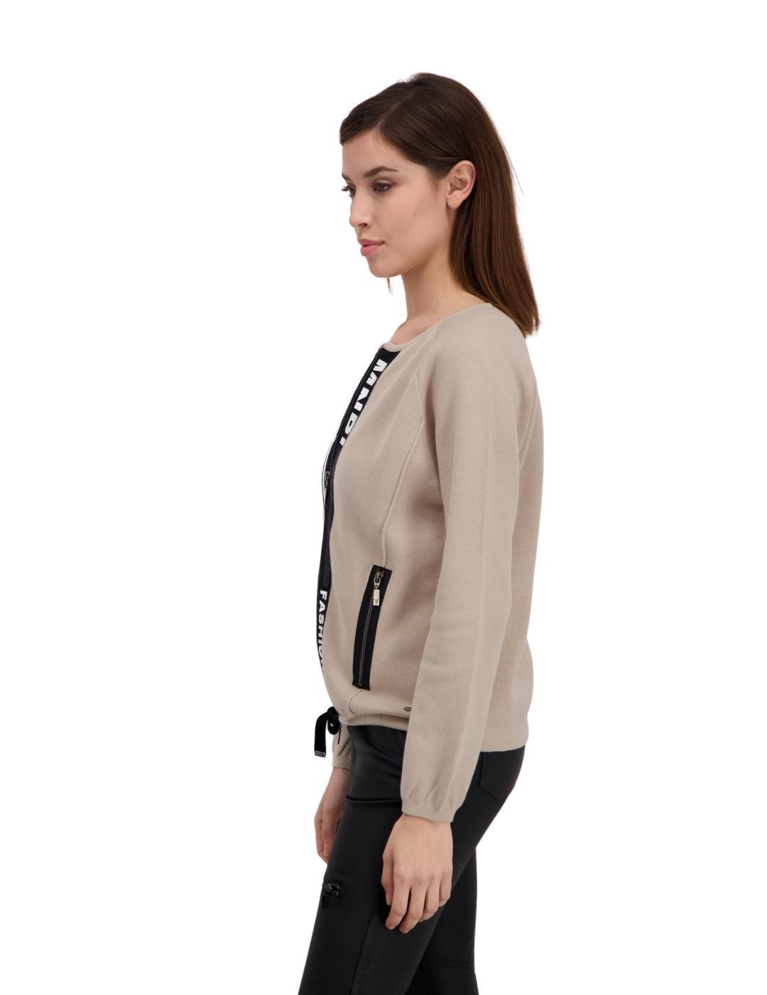 CHAQUETA DE ALGODÓN CON CREMALLERA Y BOLSILLOS