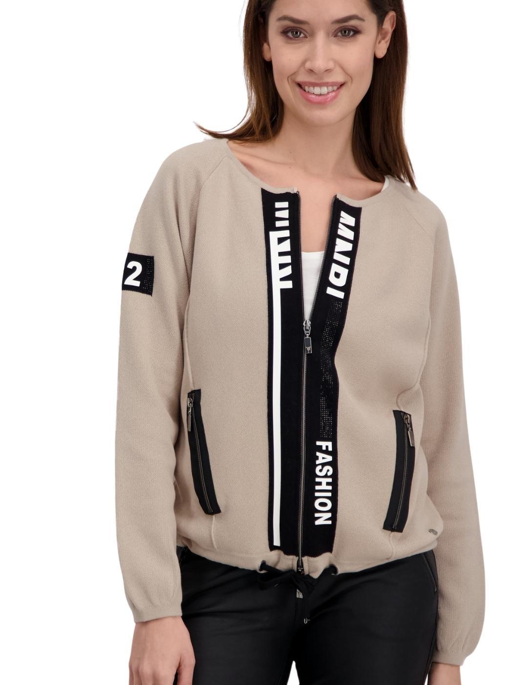 CHAQUETA DE ALGODÓN CON CREMALLERA Y BOLSILLOS