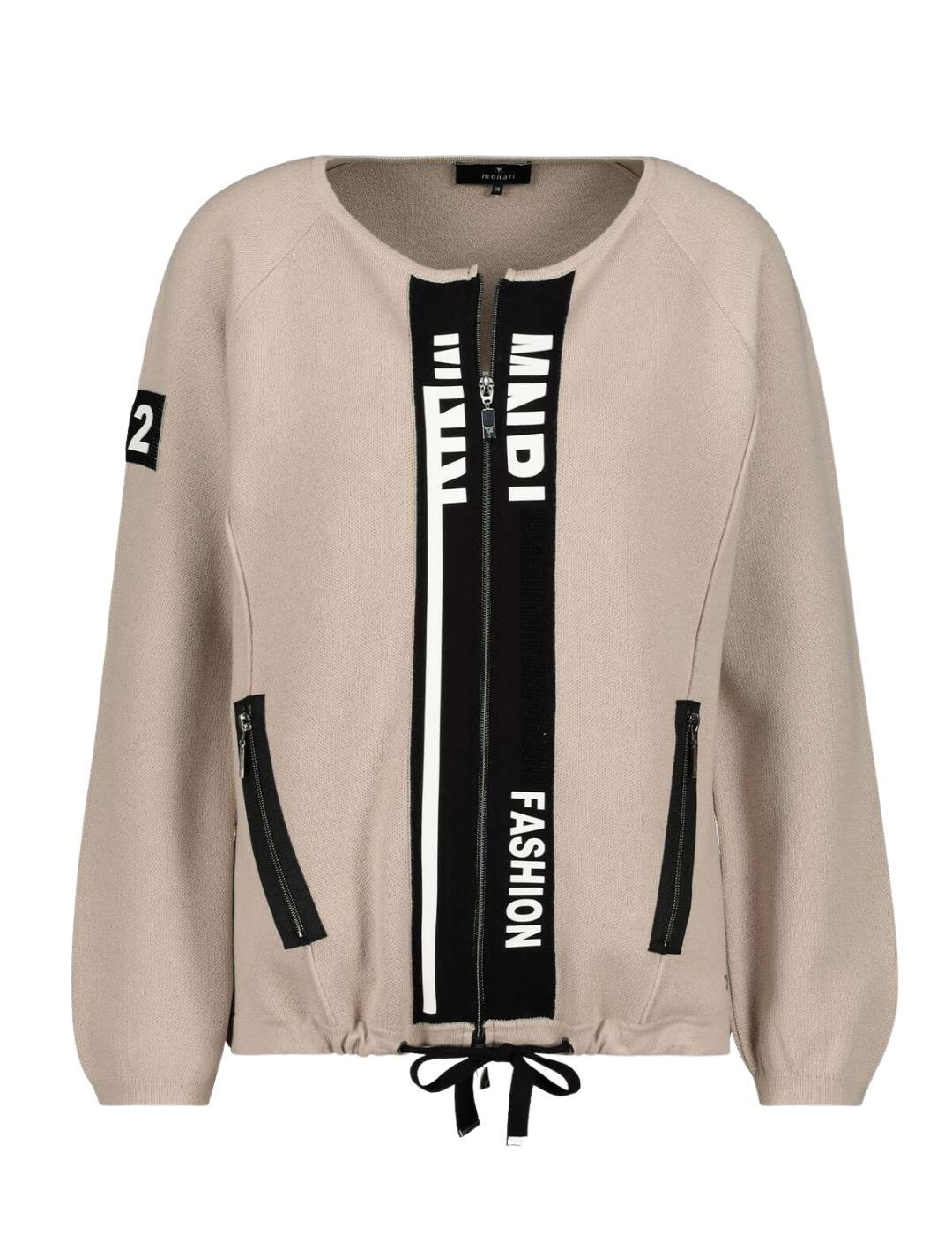 CHAQUETA DE ALGODÓN CON CREMALLERA Y BOLSILLOS