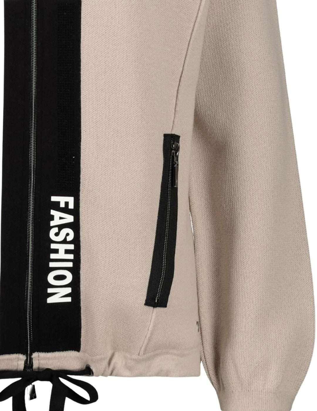 CHAQUETA DE ALGODÓN CON CREMALLERA Y BOLSILLOS