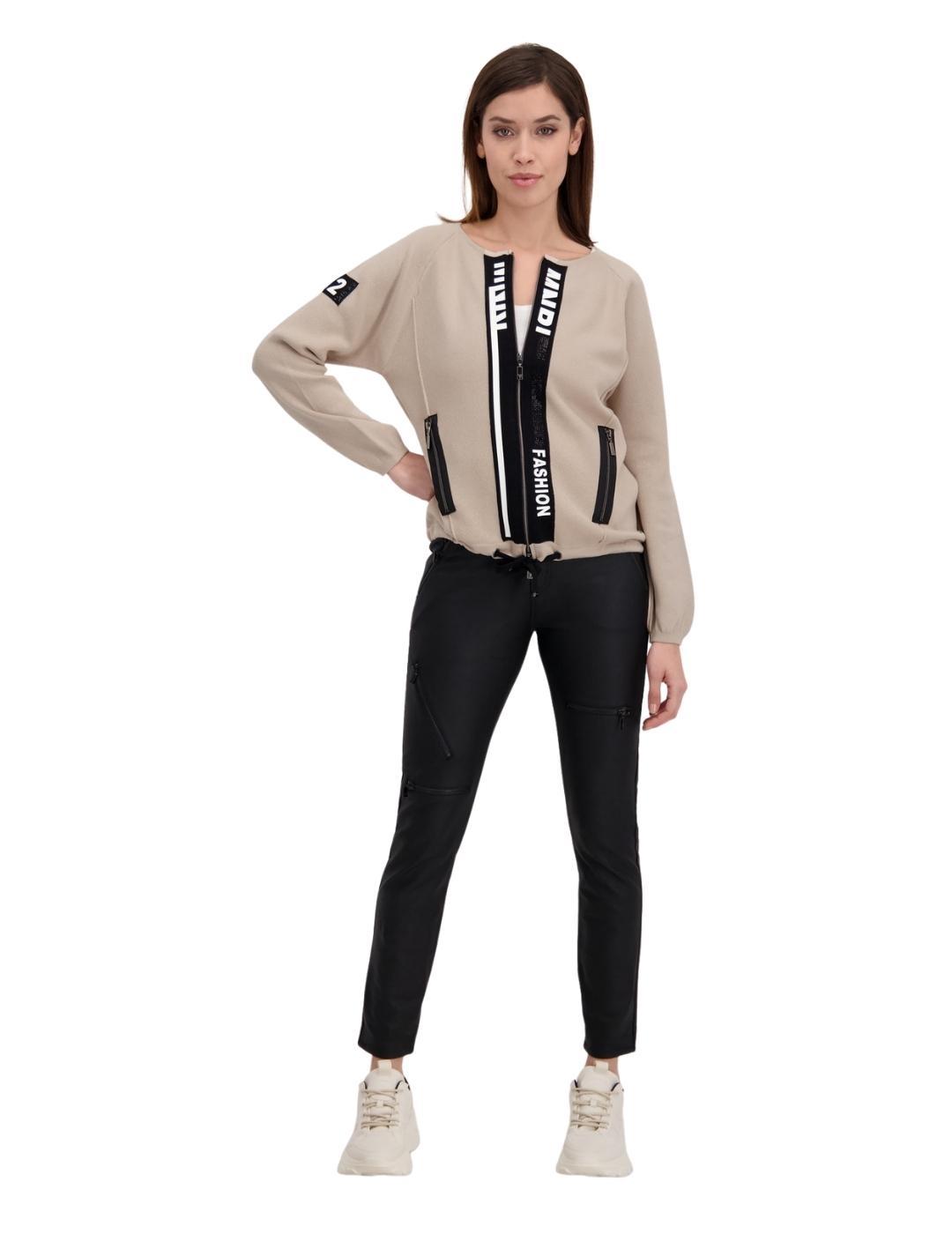 CHAQUETA DE ALGODÓN CON CREMALLERA Y BOLSILLOS